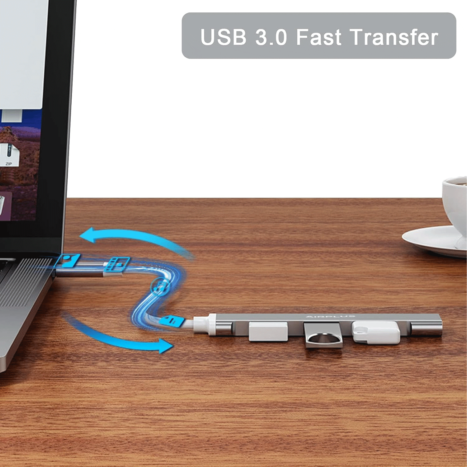 Airplus Adaptateur USB 3.0 multiport 4-en-1 – Image 6