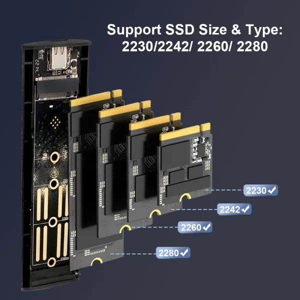 Airplus Boîtier SSD M.2 NVME USB-C 3.1 Gen2 – Image 6