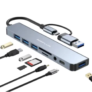 Airplus Adaptateur USB-C et USB  multiport 8 en 2